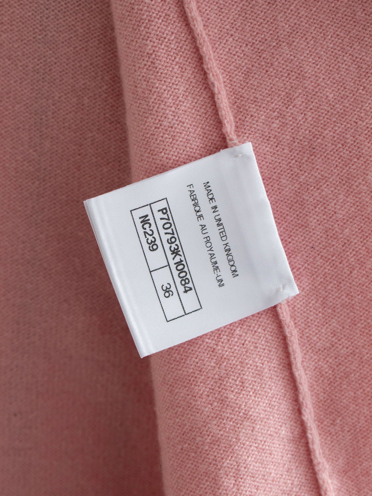 Chanel S/S 2021 Pink Cashmere Navy CC N5 21P 21S Cardigan