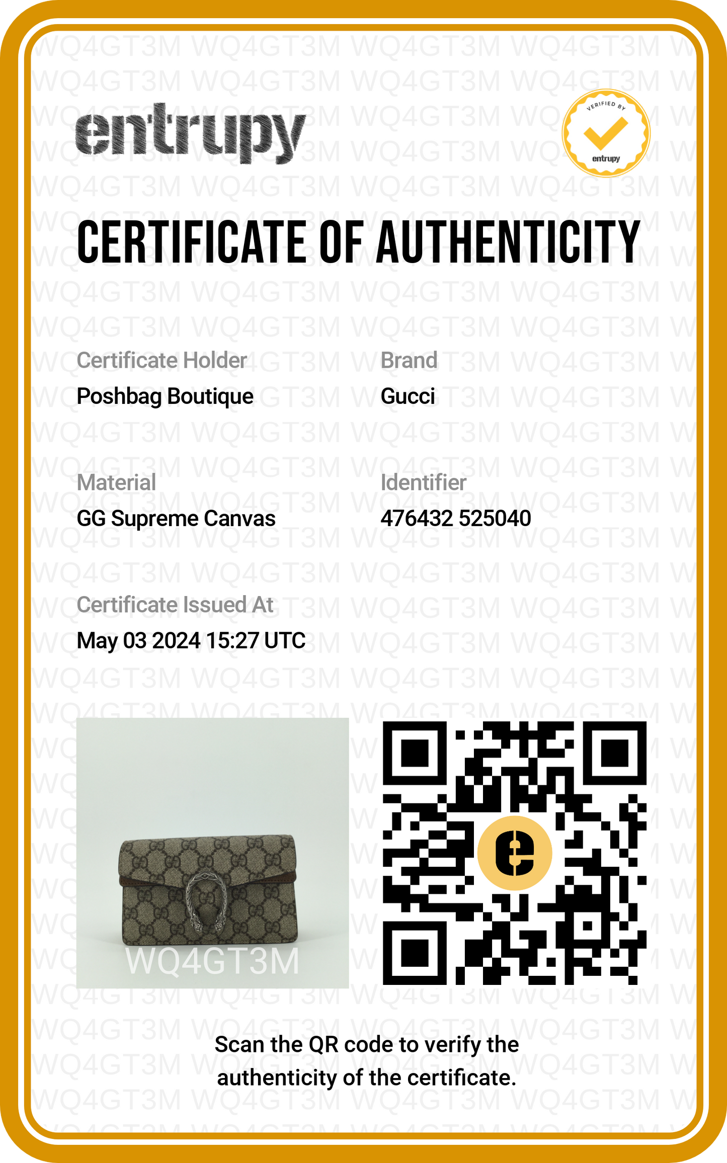 Gucci Dionysus Super Mini GG Supreme Canvas Bag