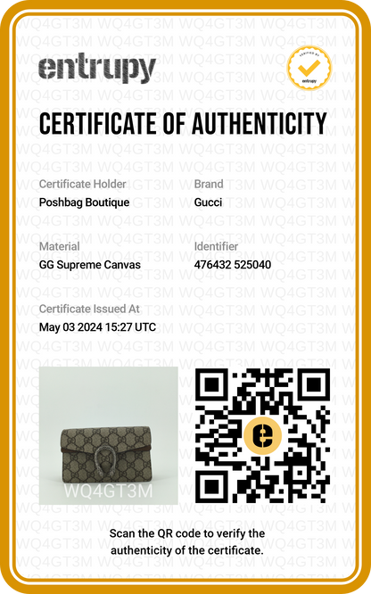 Gucci Dionysus Super Mini GG Supreme Canvas Bag
