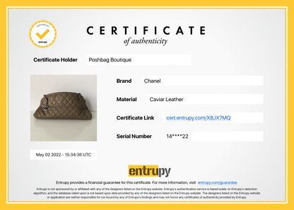 Chanel Just Mademoiselle Medium Caviar Leather Bowler Bag