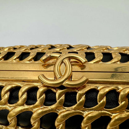 Chanel Pre-Fall 2019 Lambskin Gold Metal Clutch