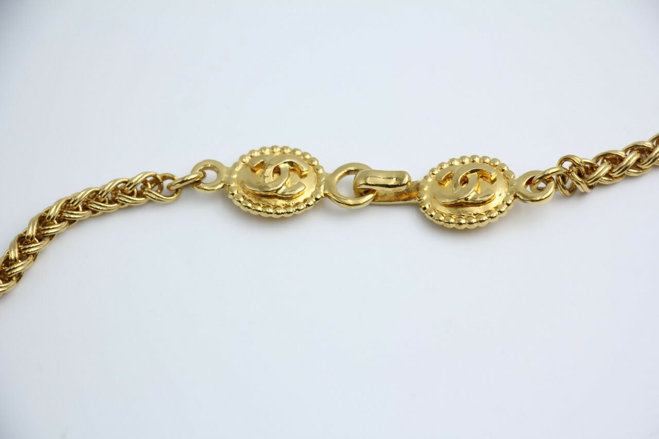 Chanel Vintage 1996 Gripoix Red Bead Gold-plated Long Necklace/Stacked Necklace/Waist Chain