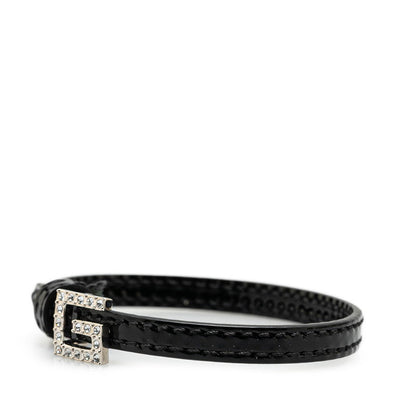 Gucci Square G Line Stone Leather Bracelet