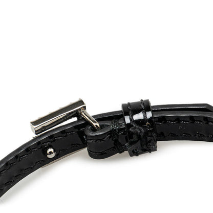 Gucci Square G Line Stone Leather Bracelet