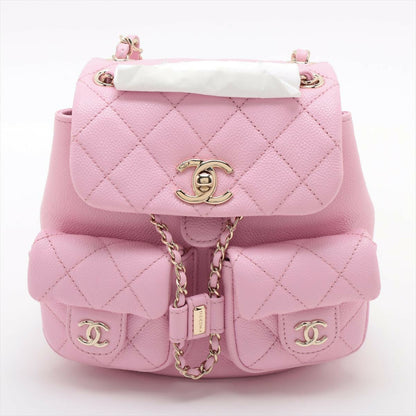 Chanel Pink Caviar Quilted Small Duma Pockets Drawstring Backpack