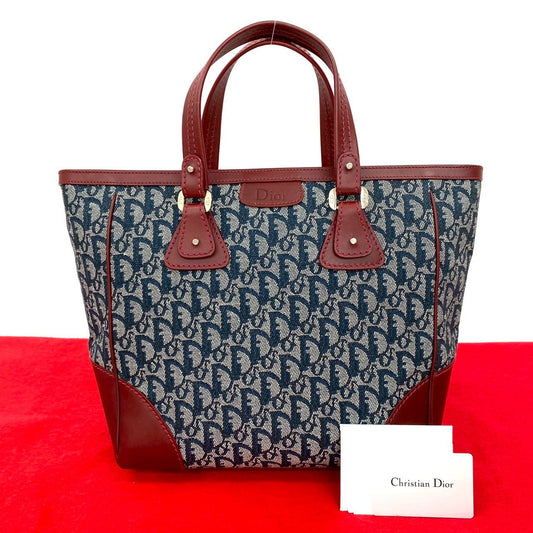 Christian Dior Trotter Canvas Leather Handbag
