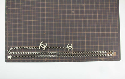 Chanel Vintage 05V Metal White Three CC Waist Chain