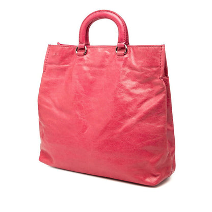 Prada Triangle Logo Plate Leather 2way Bag
