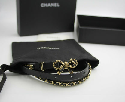 Chanel 2022 Genuine Leather Bow Belt