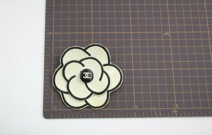 Chanel Vintage 1995 Rubber Spring/Summer White Camellia Brooch