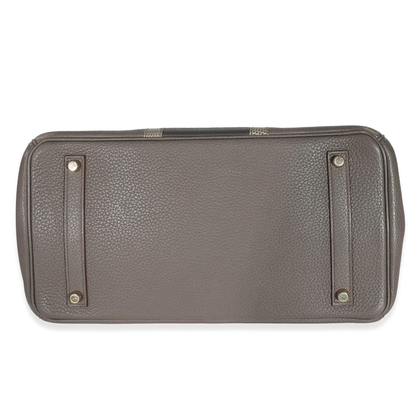 Hermes Birkin 35 Étain Clemence Graphite Gris Fonce Lizard Club