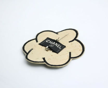 Chanel Vintage 1995 Rubber Spring/Summer White Camellia Brooch