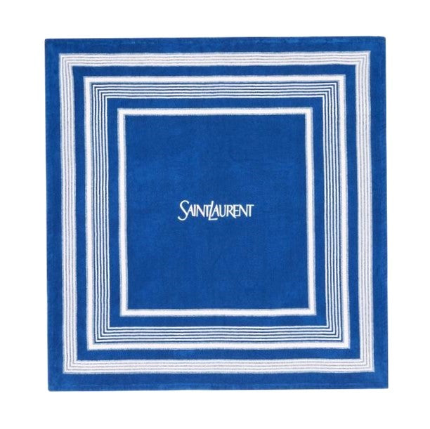 Saint Laurent BEACH TOWEL SQUARED Cotton Towel