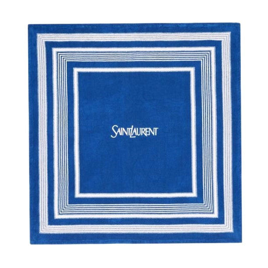 Saint Laurent BEACH TOWEL SQUARED Cotton Towel