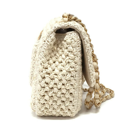 Chanel Cruise 2018 Raffia Crochet Medium Flap Bag