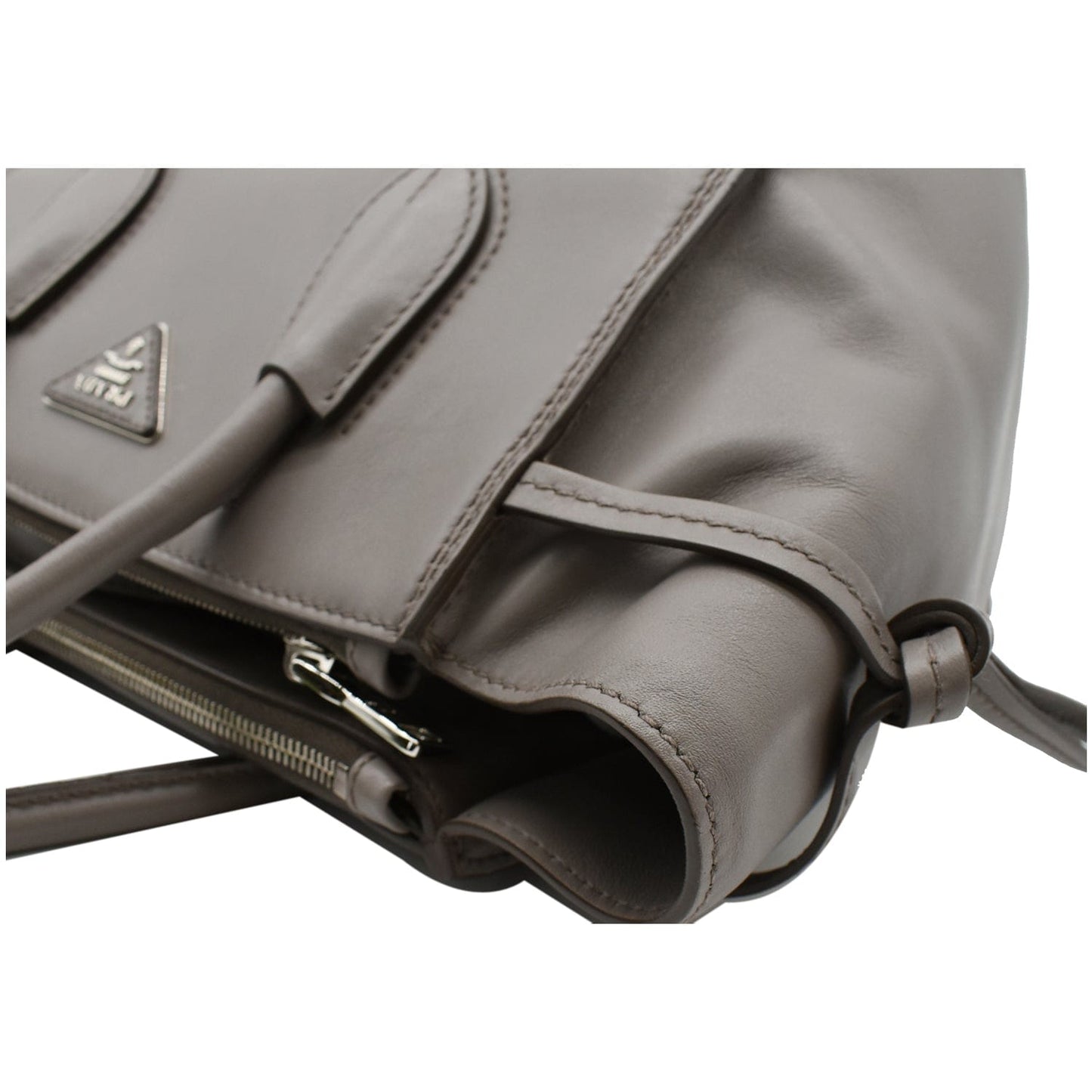 PRADA City Sport B2925R Leather 2Way Shoulder Bag Grey