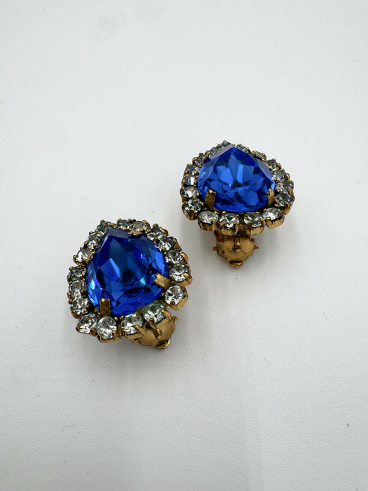 Chanel 1995 Vintage Barbie Earrings with Blue Sapphire