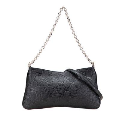 Gucci GG Emblem Leather 2way Shoulder Bag