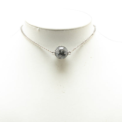 Chanel Metal Coco Mark Mirror Ball Necklace D21K