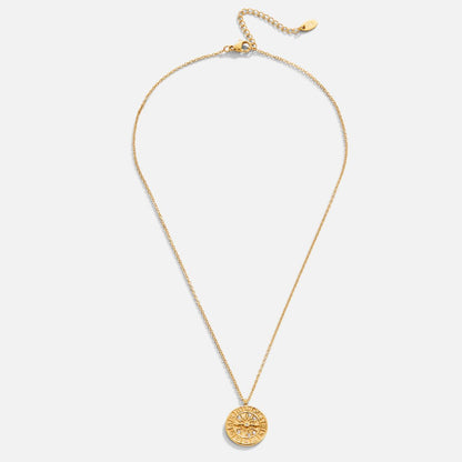 Zodiac Coin Gold Necklace
