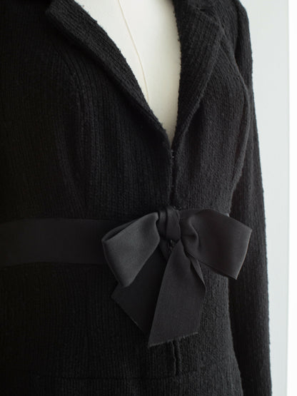 Chanel Haute Couture S/S 2001 LBD Black Bow Mini Dress