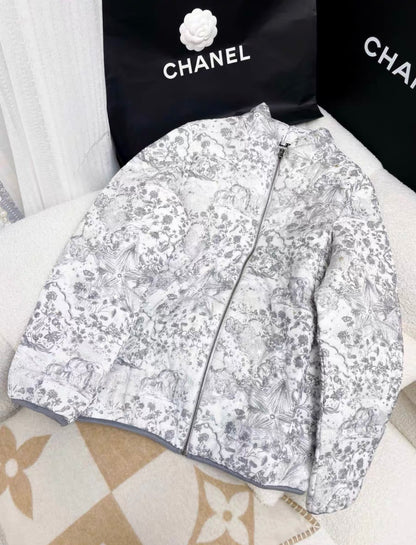 Dior Silver Print Cotton Jacket
