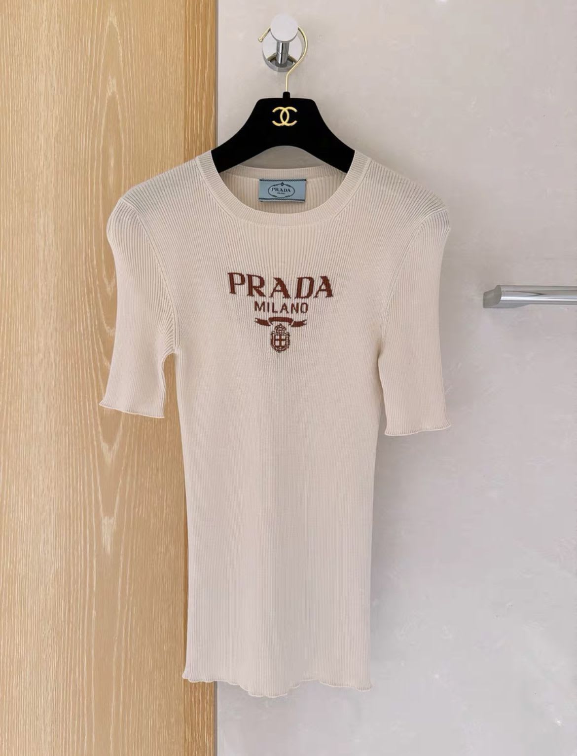 Prada beige logo top  size 38