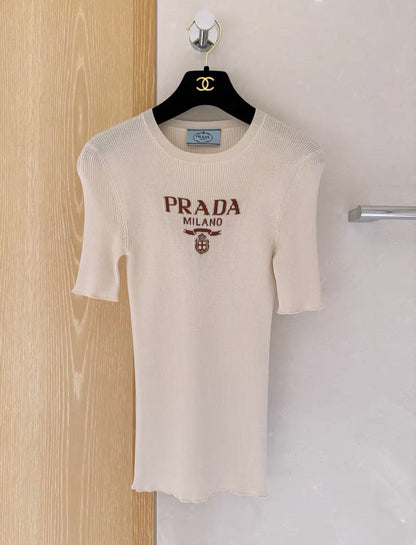 Prada beige logo top  size 38